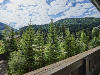 Balkon mit Bergblick