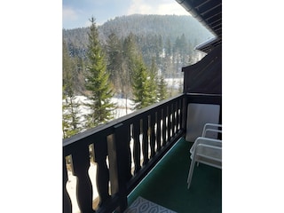 Balkon mit Bergblick