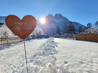 wunderschöner Bergblick von der Terrasse aus