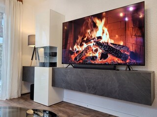 großer 4K OLED TV (65") mit Soundanlage