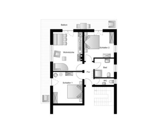 Grundriss der Wohnung