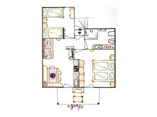 Vakantieappartement Vöran Grondplan 15