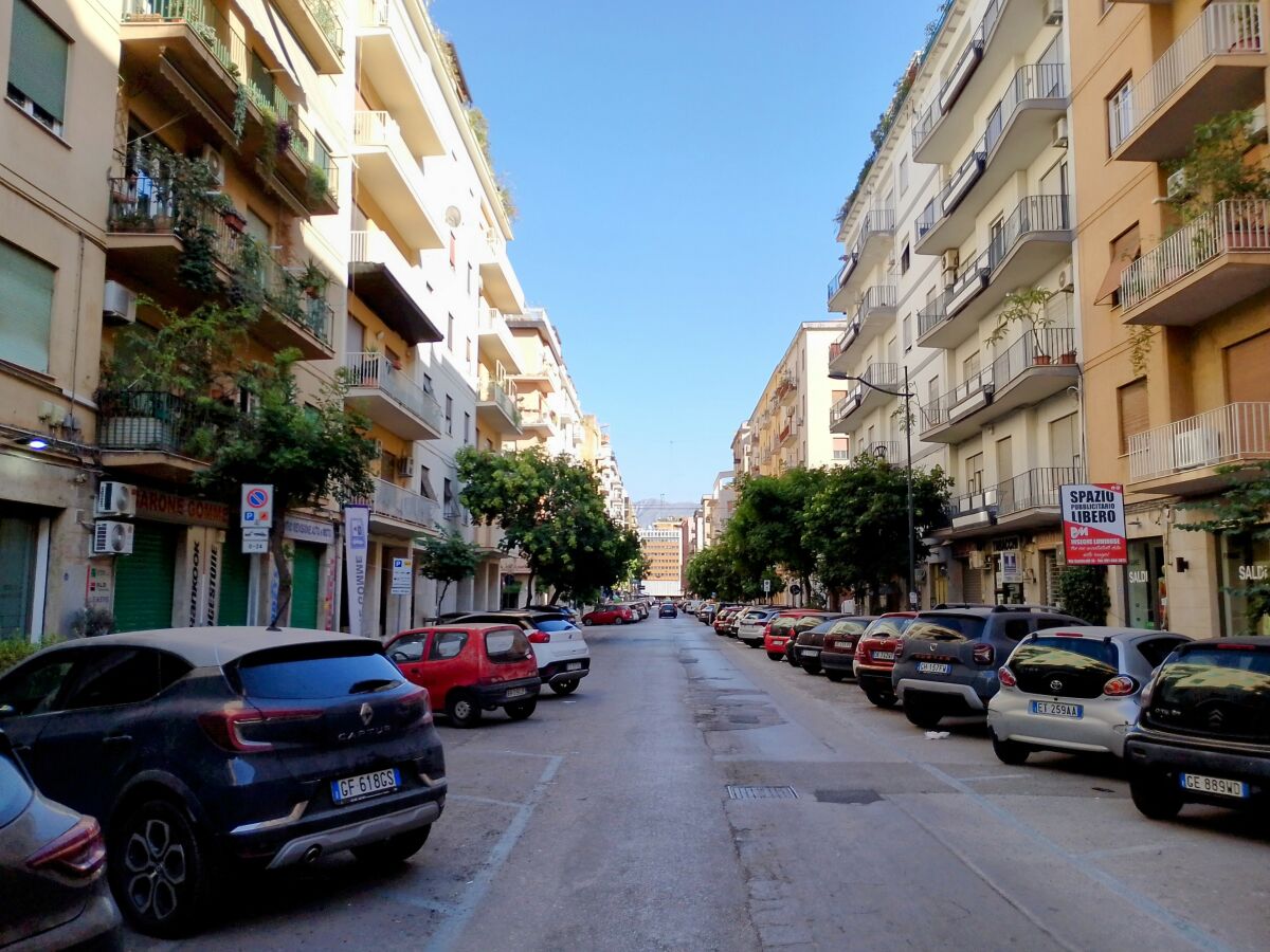 View of "via Luigi Pirandello" in Palermo