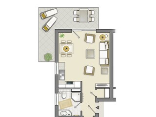 Appartement de vacances Dierhagen Plan d'étage 32