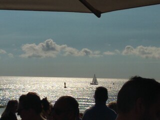 Blick von der Milchbar auf das Meer