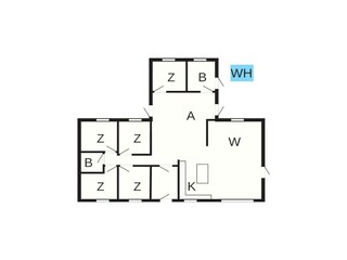 Vakantiehuis Ansager Grondplan 41