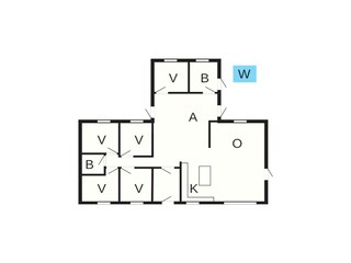 Maison de vacances Ansager Plan d'étage 2
