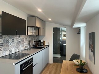 Wohn-/Schlafbereich mit offener Küche