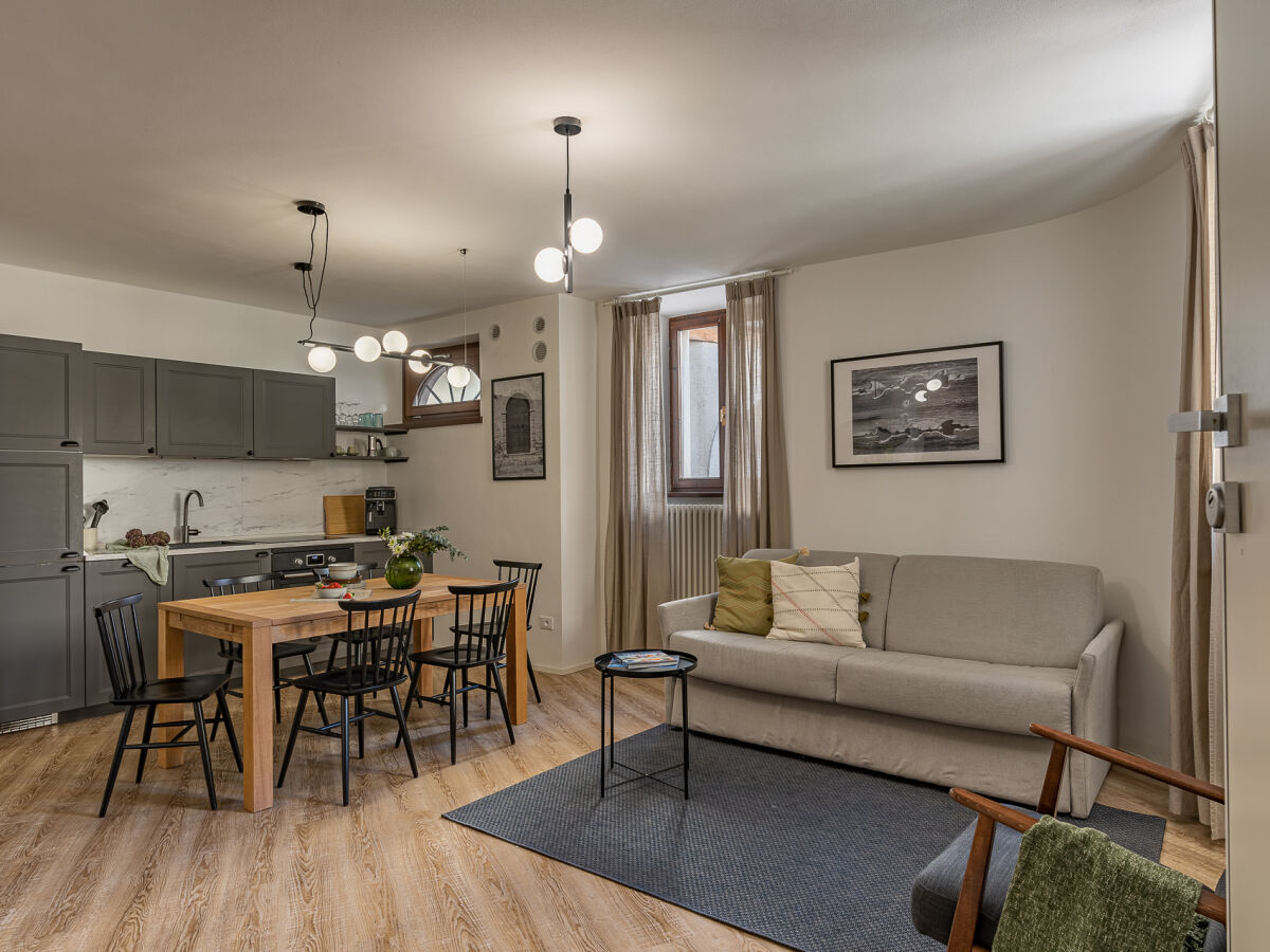 living room and kitchen