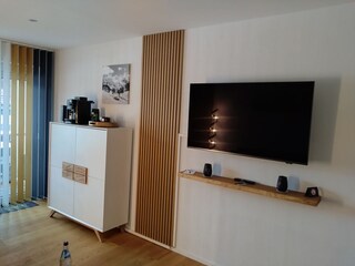 Wohnbereich mit Kaffee- Tee Bar