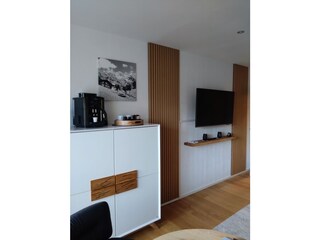 Wohnbereich mit Kaffee- Tee Bar