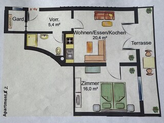 Vakantieappartement Ehrwald Grondplan 15