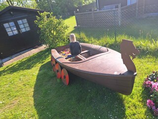 Sandkiste im Garten