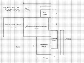 Grundriss App. Petit der Finca Oase Cas Pastor