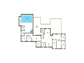 Vakantiehuis Ørding Grondplan 47