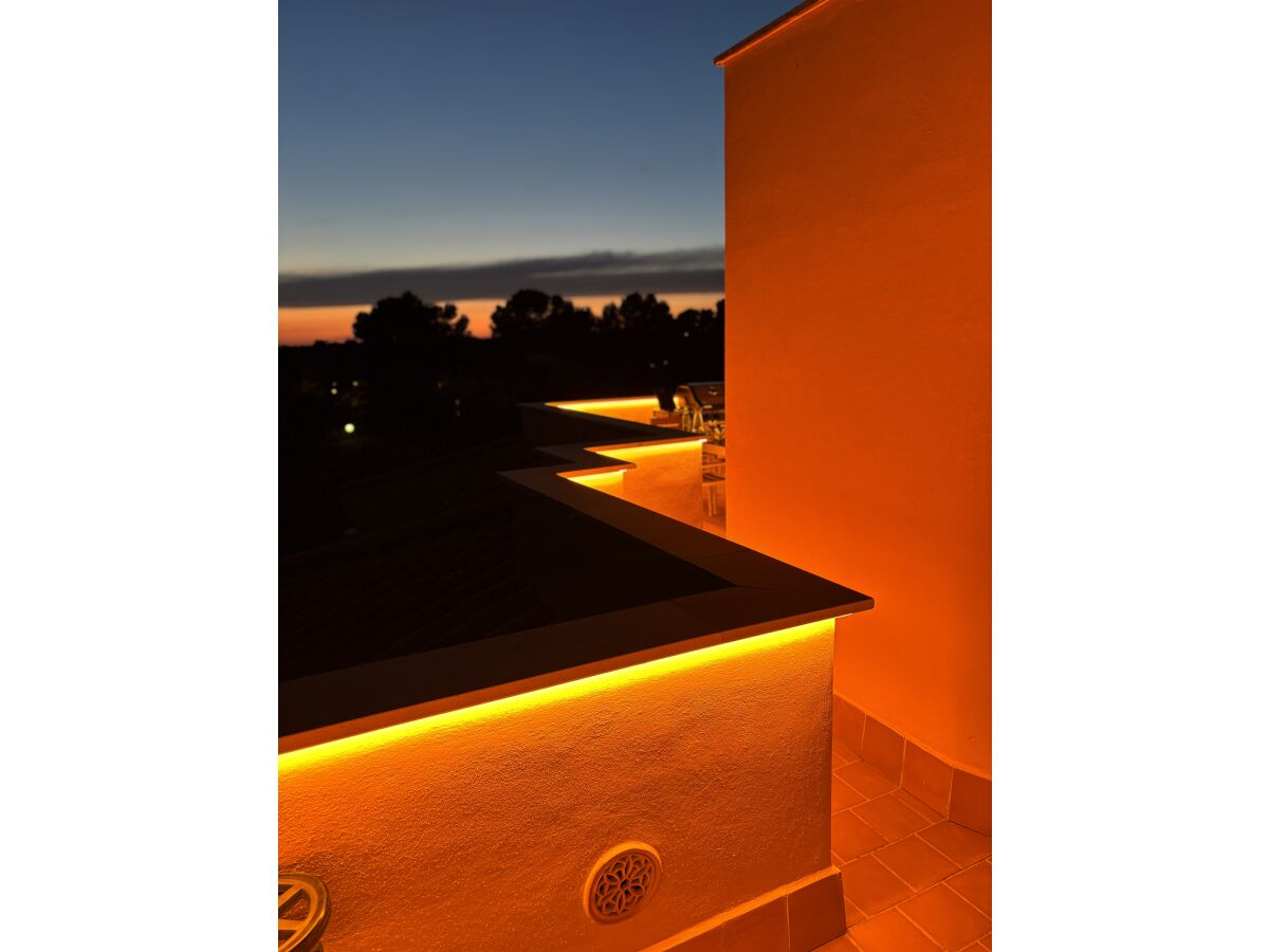 Terrasse Abendstimmung Blick nach Westen