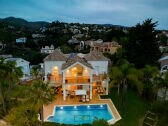 Luxury villa with sea views, Mediterranean vegetation,