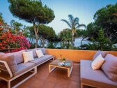 The upper terrace of the townhouse with beautiful views