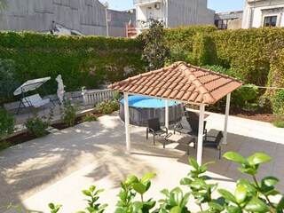 Gazebo with above ground pool