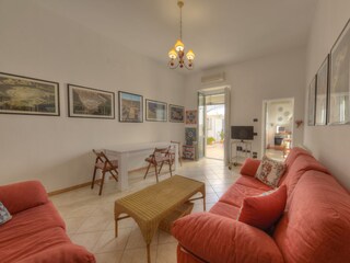 Living room with dining table