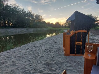 Strandkörbe für unsere Gäste am Privatstrand