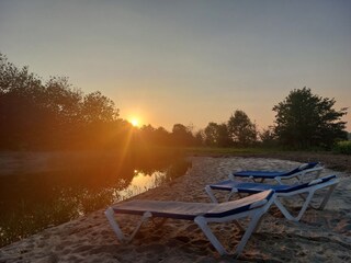 Sonnenuntergang an unserem Strand