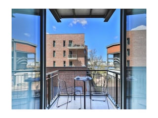 Ohlerich Speicher App. 07 - Blick vom Appartement auf den Balkon