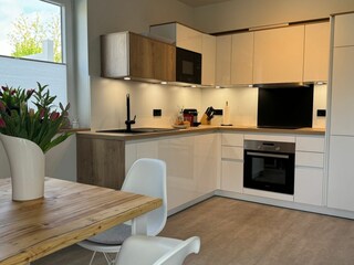 offene Küche mit Essbereich