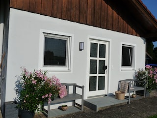 Eingang mit Morgensonne