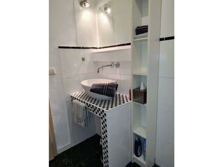 Waschtisch im Duschbadezimmer