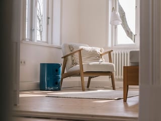 Schlafzimmer im OG mit Blick in den Garten