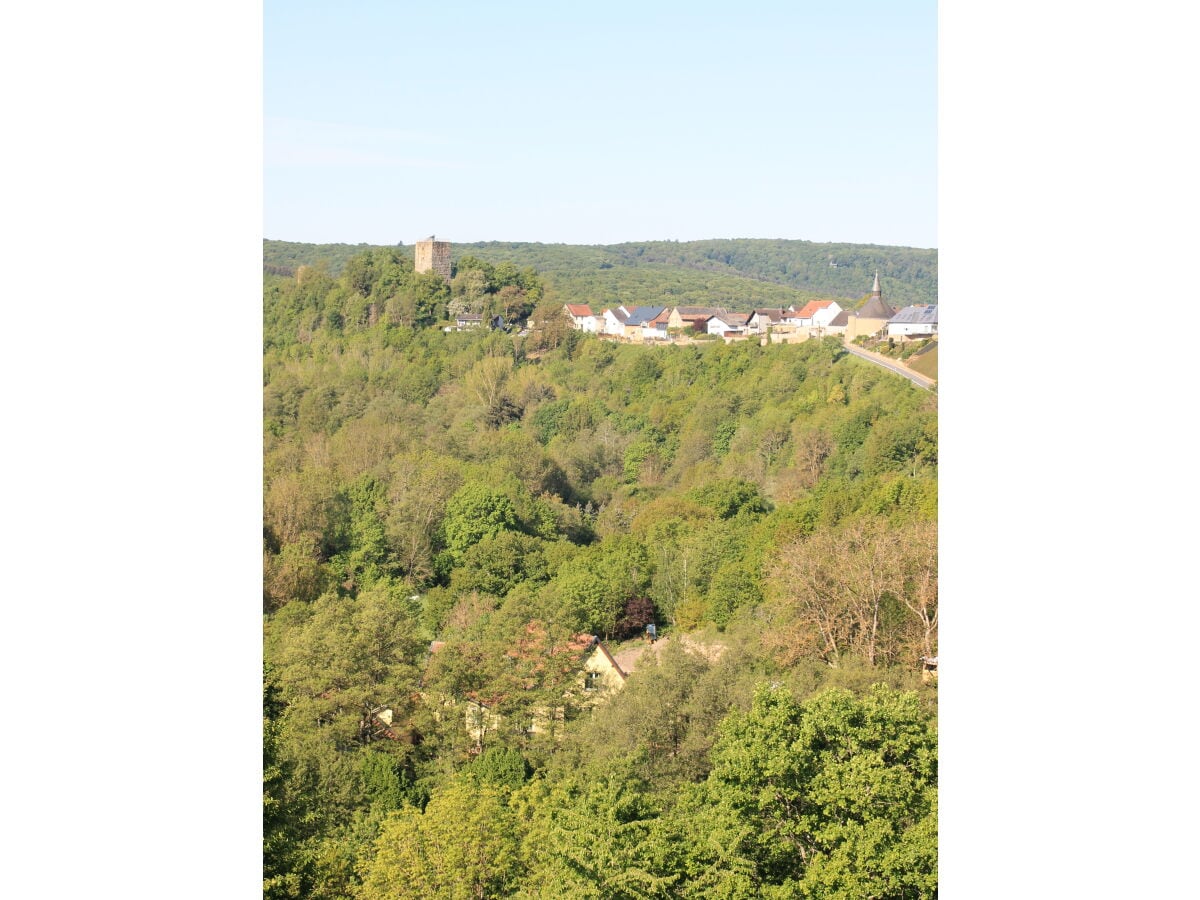 Burgsponheim und Burgfried oberhalb der Kaffee Mühle