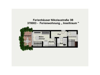 Vakantieappartement Minsen Grondplan 23