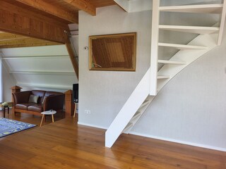 Treppe zu den Schlafzimmer