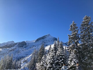 Blick auf die Alpspitze im Winter