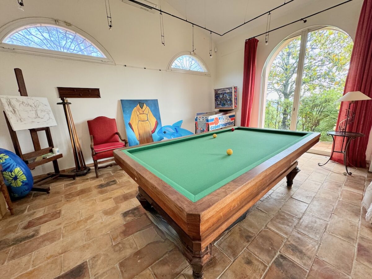 pool table in atelier