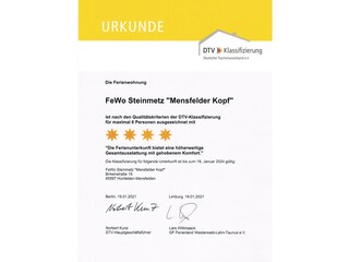 4 Sterne vom deutschen Tourismusverband für 6 Personen