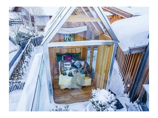 Glashaus auf der Dachterrasse