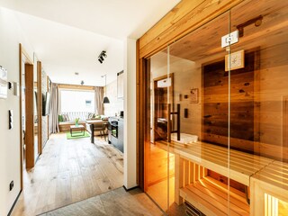 Wohnbereich mit Sauna