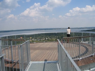 Blick vom Biorama Turm über den Grimnitzsee