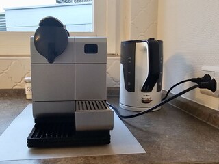 Nespresso machine and tea maker