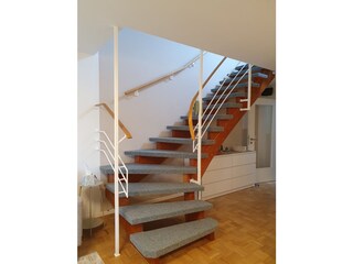 Treppe zum oberen Bereich