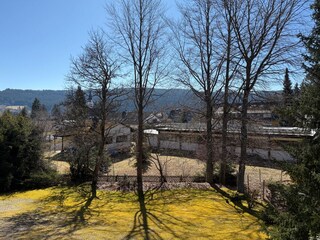 der Blick vom Balkon