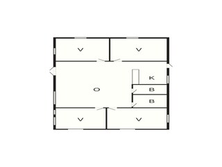 Vakantiehuis Hornbæk Grondplan 45