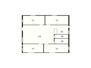 Casa de vacaciones Hornbæk Plano de planta 45