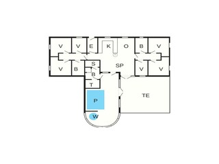 Casa de vacaciones Harboøre Plano de planta 43