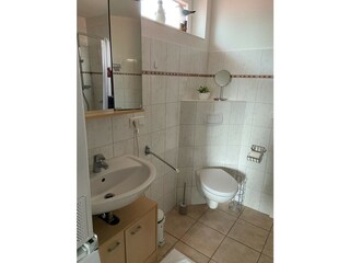Waschbecken und WC