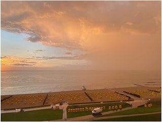 Blick vom Balkon auf die Nordsee