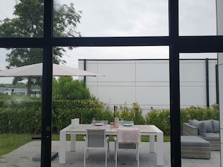 Blick auf unsere Terrasse