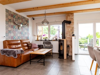 Gemütliches Ledersofa mit Funktion